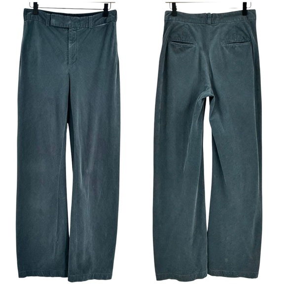 Vintage 2000 Banana Republic Corduroy Trouser Pants Mid Rise Wide Leg Teal | 6 - Picture 1 of 14